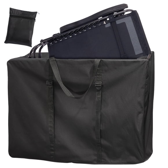 Bolsa de almacenamiento para silla plegable Uranshin grande 110x74x28 cm negra 600D