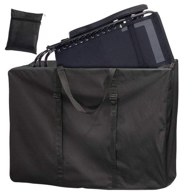 Bolsa de almacenamiento para silla plegable Uranshin grande 110x74x28 cm negra 600D