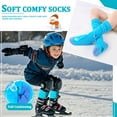 thumbnail image 5 of HYCLES Kids Ski Socks, Long Keen High Thermal Winter Socks for Boys, 2 Pairs Colorful Warm Ski Socks for Children, Soft Breathable Winter Outdoor Ski Socks for Skiing Skating Snowboarding, 5 of 7