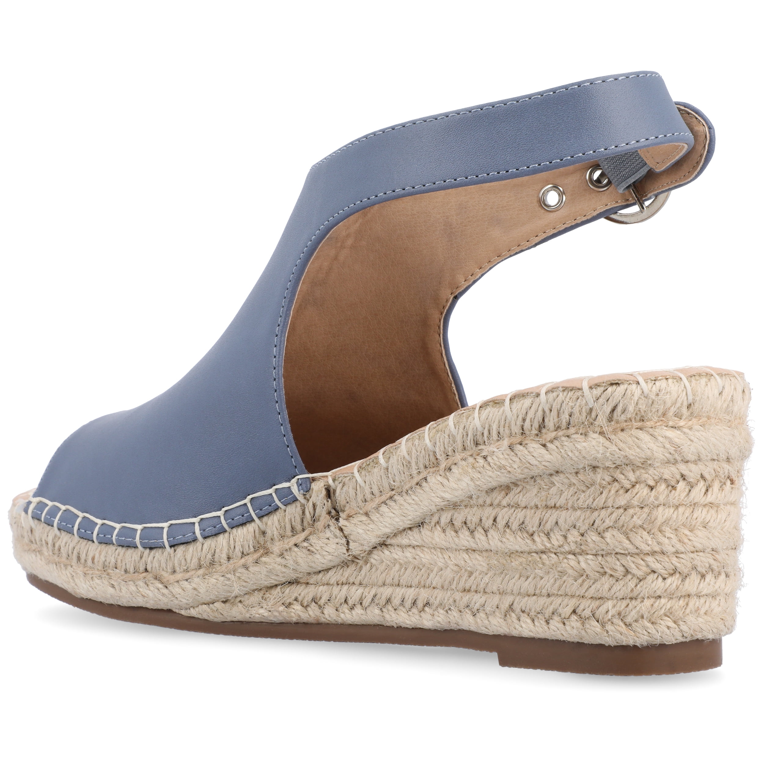 Journee Womens Crew Wedge Heel Espadrille Sandals, Widths Available