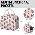 thumbnail image 6 of Lunch Bag Lunch Box for Women Reusable Insulated Lunch Bags,Water-Resistant Fruits Strawberry Pattern Cooler Lunch Tote Bag, Large Capacity for Work Travel Picnic, 6 of 6