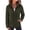 Army Green, variant on Zeagoo Fleece Jacket for Women Long Sleeve Lightweight Full Zip Up Coat with Pockets Fall Outwear