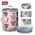 thumbnail image 3 of 12oz Tumblers Pit Bull Terrier Vacuum Insulated Stainless Steel Travel Tumbler Cups Mug with Lid and Straw for Beer,Coffee,Beverages with Cleaning Brush for Cold & Hot Drinks, 3 of 5