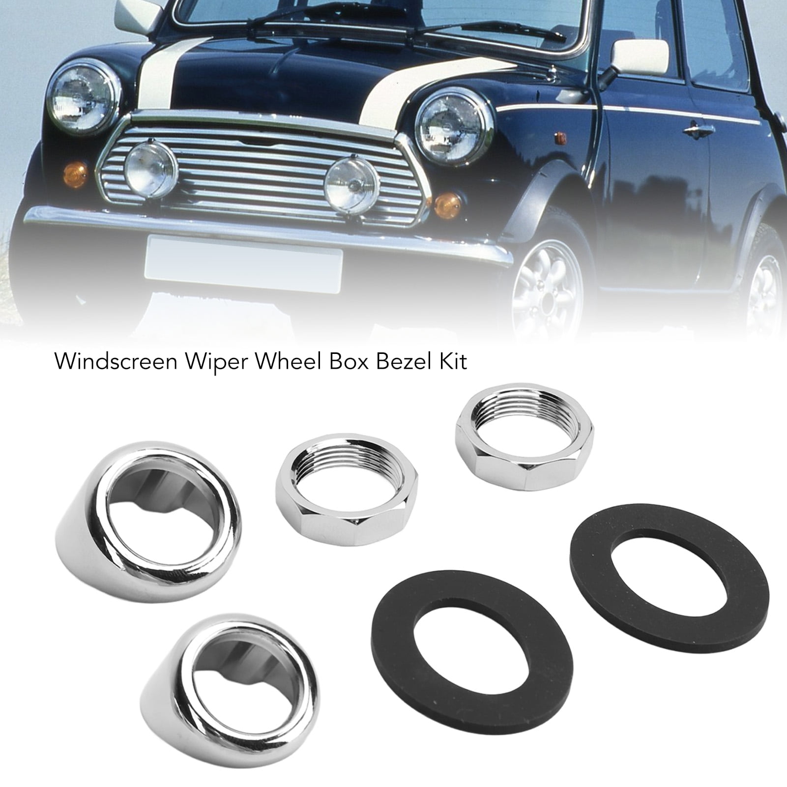 MG Midget Chrome Wiper Bezel Kit (Set Of 2) - MGOC Classic Replacement