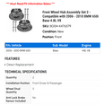 thumbnail image 2 of Front Wheel Hub Assembly Set 2 - Compatible with 2006 - 2010 BMW 650i Base 4.8L V8 - Autopart Premium, 2 of 2