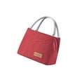 thumbnail image 2 of Soidarity Bolsa de almacenamiento para almuerzo de Camping de tela Oxford, organizador de alimentos con aislamiento térmico, bolso de estudiante, caja Kits de desorden para acampar Vino rojo Largo Soidarity OD023460-04, 2 of 6