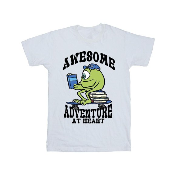 Monsters Inc T-Shirt en Coton pour Garçons Lisant Awesome Mike Wazowski