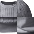 thumbnail image 5 of ZXLBBD T Shirts for Man Ribbed Short Sleeve Knitted Sweater Solid Color Crew Neck Pullover Top Loose Fit Work Business Casual Outdoor T-Shirt,Grey,2XL, 5 of 6