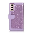 thumbnail image 3 of Allytech Galaxy S21 Plus Case Wallet, 9 Credit Cards Cash Holder Ziiper Wallet PU Leather Folio Flio Bling Sparkly Kickstand Shockproof Case Cover for Samsung Galaxy S21+ Plus 6.7", Purple, 3 of 7