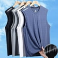 thumbnail image 5 of Ramiter Mens Light Weight Quick Dry Sleeveless ProtectionRash Guard Shirt Cotton Tank Top Men Blue,5XL, 5 of 5