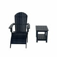 thumbnail image 3 of WestinTrends Tuscany 3-Piece HIPS Outdoor Folding Adirondack Seashell Chair With Folding Ottoman And Side Table, Navy, 3 of 5