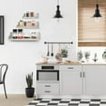 thumbnail image 4 of Wall-Mounted Floating Wall Shelves with Metal Brackets, Set of 3 - Rustic Gray, 4 of 7