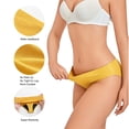 thumbnail image 6 of Ohufall Women's Large Size Panties Low Waist Solid Color Breathable Lightweight Breathable Trendy Underwear, 6 of 7