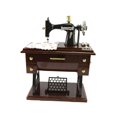 thumbnail image 1 of Vintage Music Box Mini Sewing Machine Style Mechanical Birthday Gift Table Decor, 1 of 4