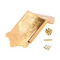 thumbnail image 2 of Bunblic 8 String Mandolin Tailpiece Replacement Metal Musical Instrument Accessory Closed with Screws Sturdy Mandolin Part with Cover Gold, 2 of 8