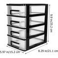 thumbnail image 3 of FYBTOF Storage Drawer, 4 Layers Plastic Drawers Multifunctional Desktop Storage Box Storage Containers Small Drawers Organizer for Home, Office, Sundries Holder Plastic Storage Bins-3319, 3 of 5
