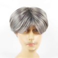 thumbnail image 3 of Men's Wig Black Boys Mid-point Bangs Natural Business Daily Wig for Cosplay, 3 of 5