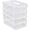 white, variant on Stack Carry Storage Box With Handle, Transparent Stackable Storage Bin With Handle Lid Latching Storage Container for School & Office Supplies