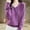 Purple, variant on ClodeEU Womens V Neck Knit Sweaters ,Long Sleeve Tops ,Casual Knit Tunic Pullover Tops Green,Womens Plus L