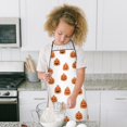 thumbnail image 4 of White Halloween Pumpkins Kids Aprons for Girls and Boys,Adjustable Neck Strap Toddler Aprons for Kids Cooking Baking, 4 of 7