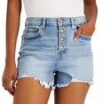 thumbnail image 3 of Vanilla Star Juniors' Exposed Button Denim Shorts Denim Marius 3, 3 of 3