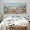 thumbnail image 3 of PixonSign Framed Canvas Print Wall Art Set Watercolor Pastel Flower Field Coastal Landscape Nature Wilderness Illustrations Modern Art Decorative Floral Botanical Minimal for Bedroom - 24"x36"x3 White, 3 of 5