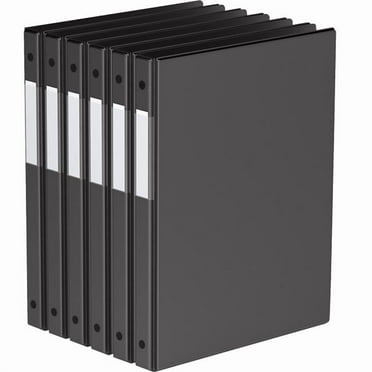 Premium Economy, Round Ring, Binder, 6 Pack (Black, 5/8')