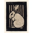 thumbnail image 3 of Julie de Graag 11x14 Black Modern Framed Museum Art Print Titled - Seated Rabbit (1917), 3 of 5