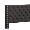 thumbnail image 5 of Passion Furniture Julie Black Tufted Upholstered Low Profile Full Panel Bed, 5 of 7