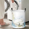 thumbnail image 5 of ZICANCN Watercolor Swan Laundry Basket Organizer, Dirty Clothes Hamper for Bathroom Bedroom Laundry Room, Medium Size, 5 of 7