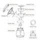 thumbnail image 4 of Electric Breast Pump, Portable Breast Pump With 2 Modes 9 Levels, Double Electric Breast Pump With 24mm 27mm Massage Flange, Strong Suction Hands Free, 4 of 5