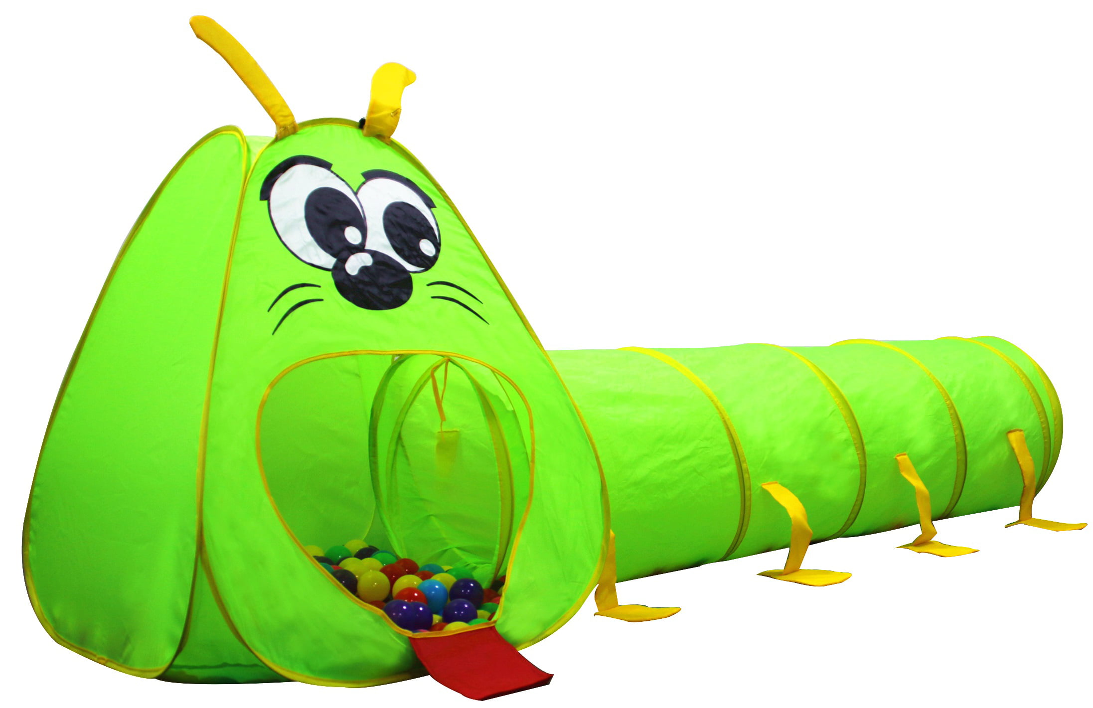 Big Mouth Caterpillar Tent 2pc Play Tunnel Toddler Crawling Tube Kids Toy Hut 