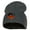 Dark Grey, variant on Halloween Cat and Pumpkin Embroidered Knitted Short Beanie - White OSFM
