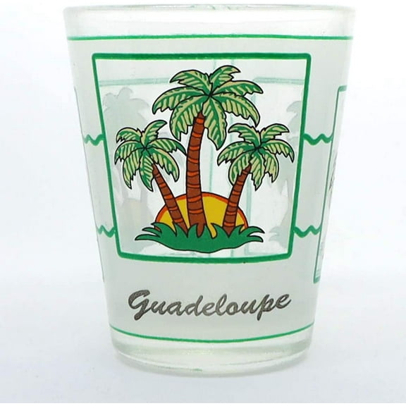 Guadeloupe Palm Trees Shot Glass