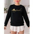 thumbnail image 4 of VILOVE Women Magic Kingdom Sweatshirts Castle Graphic Crew Neck Long Sleeve Family Vacation Pullover Tops, 4 of 7