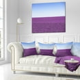 thumbnail image 2 of Designart Lavender Flowers with Blue Horizon - Landscape Wall Throw Pillow - 16x16, 2 of 4