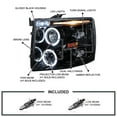 thumbnail image 4 of Spec-D Tuning Halo Black Smoke Projector LED Headlights Compatible with 2007-2013 Chevy Silverado 1500, 2007-2014 Chevy Silverado 2500HD/3500HD, Left + Right Pair Headlamps Assembly, 4 of 6