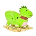 thumbnail image 1 of Qaba baby rocking horse Kids Interactive 2-in-1 Plush Ride-On Stroller Rocking Dinosaur With Nursery Song Rocking Horse 18+ months, 1 of 10