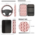 thumbnail image 5 of Uorisanigo Car Seat Cover Pink Strawberry Full Set 18 PCS Includes Steering Wheel Wrap Seatbelt Shoulder Pad Gear Shift & Handbrake Covers Arm Rest Cover Car Coasters Keychain Fit Most Cars, 5 of 7
