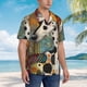 thumbnail image 3 of Balery Abstract Dalmatian Art Camisas hawaianas de manga corta para hombre, camisas playeras de corte holgado, camisas de vacaciones con botones,Large, 3 of 7