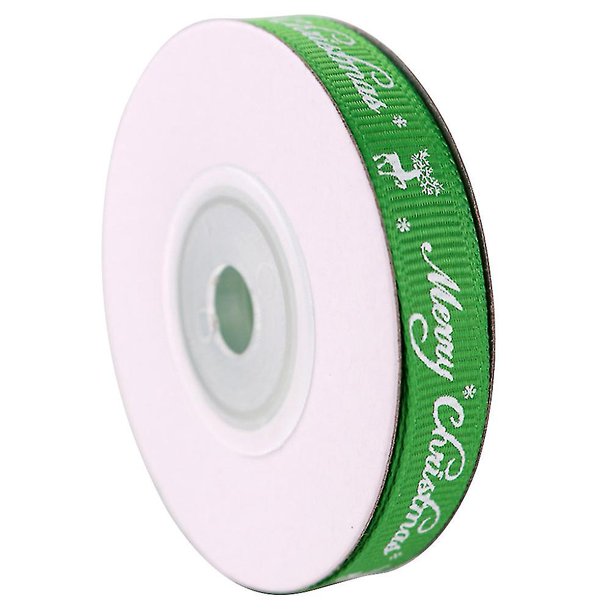 9M Carta de Navidad estampada cinta de seda DIY artesanía decoración de envases de regalo