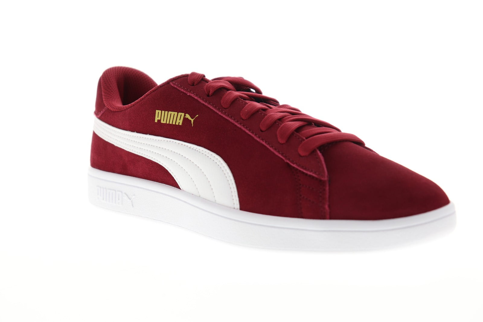 Puma Smash V2 Mens Red Suede Low Top 