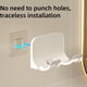 thumbnail image 5 of Soporte de pared para secador de pelo | Instalación sin taladro con adhesivo | Organizador de baño impermeable y resistente a la humedad para secador y cable, 5 of 8