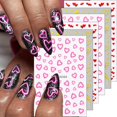 thumbnail image 1 of Pegatinas de uñas ZASKHLD para San Valentín, autoadhesivas, en 3D, con forma de corazón, 6 unidades, 1 of 9