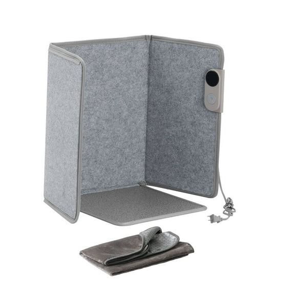 Under Desk Space Heater, Foldable Foot Warmer - Portable Electric Pad for Home & Office, Timer Control, Quiet Legs Warming, Overheat Protection