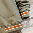 thumbnail image 4 of Mens Colorblock Hooded Baseball Jackets Varsity Bomber Jacket Coat, 4 of 8