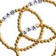 thumbnail image 5 of Custom Handmade Sorority Bracelet u0394u03a3u0398 gold bead with greek letters, 5 of 8