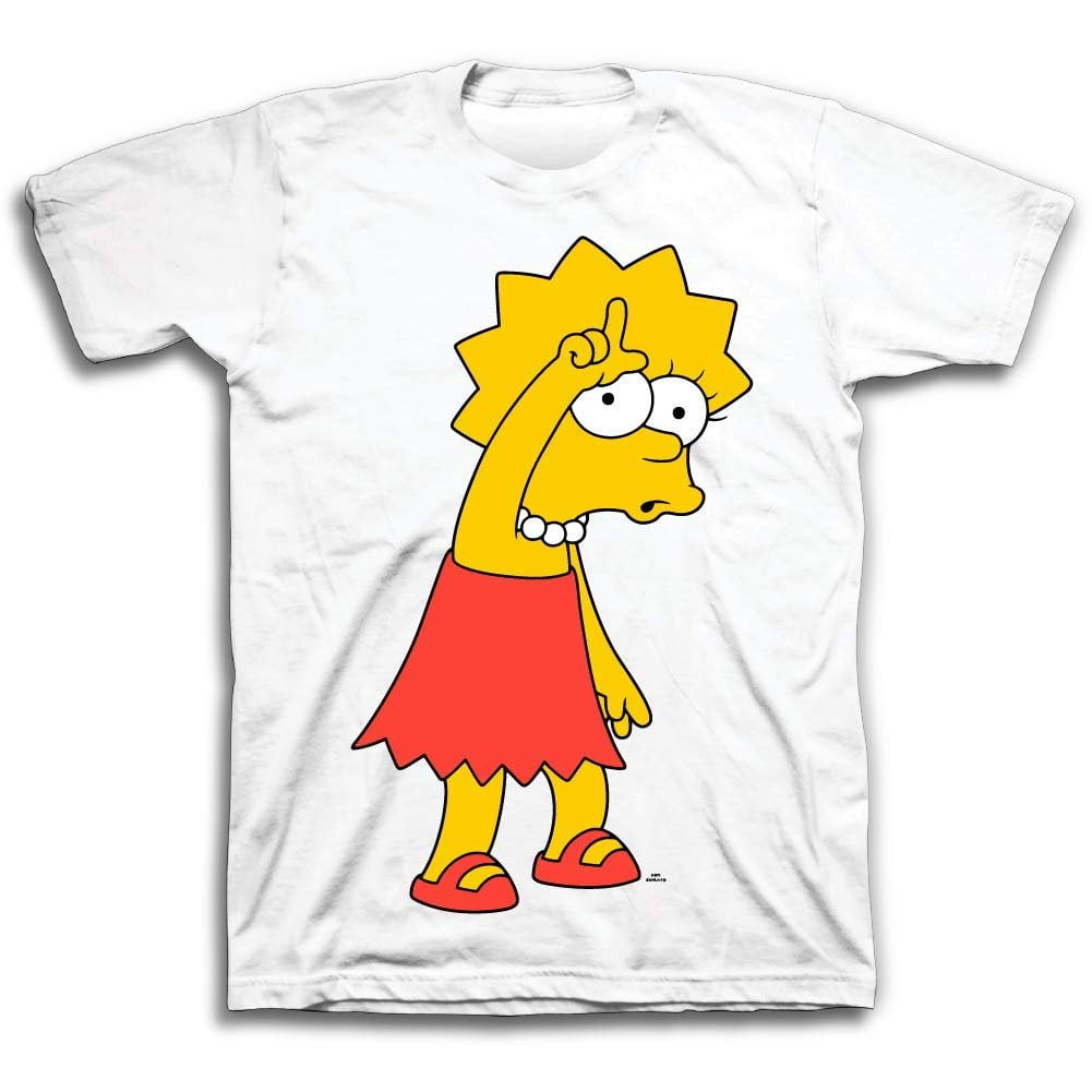 The Simpsons simpsons mens lisa classic shirt l is for loser the