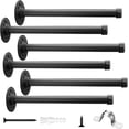 thumbnail image 1 of Perchero industrial para ropa de tubo, paquete de 6 unidades, soporte de estante de pared para colgar ropa, estante de metal rústico para colgar ropa, 1 of 4