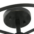 thumbnail image 6 of Elegant Designs 13" Iron and Glass 3-Light Traditional Farmhouse Semi Flush Mount, Black, 6 of 7